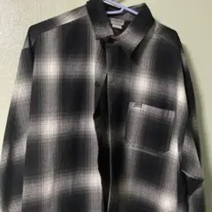 ギャルトップネルシャツ ブラック・ホワイト チェック