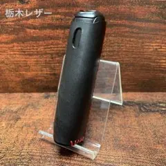 プルームオーラ専用ケース｜本革フルカバー｜黒×赤ステッチ