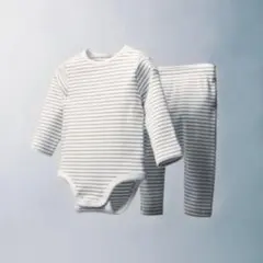ZARA ストライプロンパースレギンスセット 1〜3ヶ月
