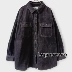 Lugnoncure コーデュロイシャツ フリーサイズ ダークブラウンゆったり
