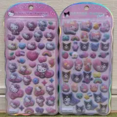 新品未開封 コットンパフィーシール マイメロ クロミ キティ 2枚セット