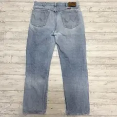 Wrangler ラングラー デニムパンツ 革パッチ ストレート W34相当 
