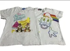 ディズニーリゾートTシャツ２枚チップデールドナルドダックDisney 120