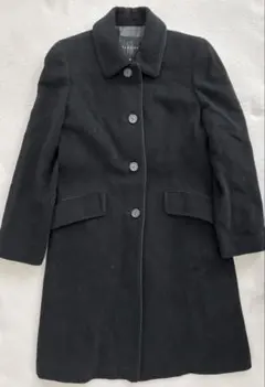 FLEXION ロングコート ブラック アンゴラ 羊毛