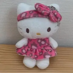 【新品】サンリオ ハローキティ ヒョウ柄 レオパード柄 マスコットキーホルダー