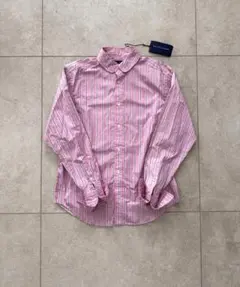 Ralph Lauren ピンクストライプ長袖シャツ　春シャツ