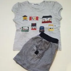 ファミリア キュロット Tシャツ ファミリアチェック