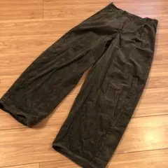 美品　コーデュロイバレルレッグパンツ Lサイズ GU ブラウン