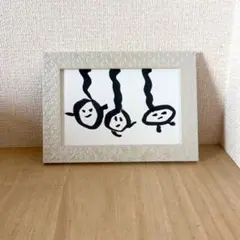 スリーダンス【原画】イラスト 抽象画 絵画 アート ポストカード ハガキ
