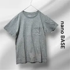 ナノベース　男女兼用　グレーTシャツ 綿100 無地 Sサイズ　ナノユニバース