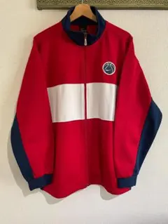 90s NIKE トラックジャケット 刺繍ロゴ バスケ 銀タグ シカゴカラー