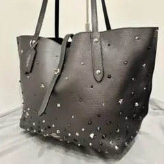 COACH トートバッグ レザー スタッズ付 y2k A4収納 ターンロック