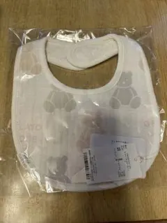 ジェラートピケ クマのイラスト付きベビー用スタイ