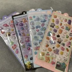 4枚セット ボンボンドロップ風シール ぷくぷく　y2k 立体シール　まとめ売り