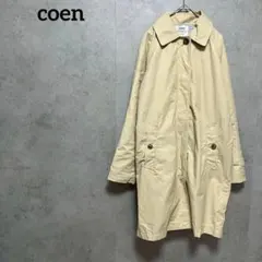 コーエン　coen ステンカラーコート　M トレンチコート