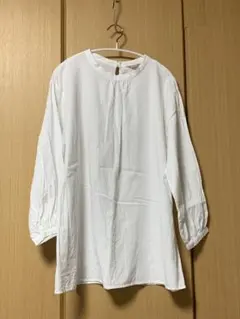 SamansaMos2 ホワイト 長袖シャツ バックボタン