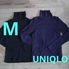 ☆UNIQLO☆M☆長袖タートルネックトップス☆2点☆