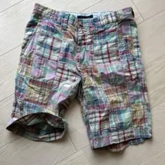 ★TOMMYHILFIGER★マドラスチェックパッチワーク柄ショートパンツ