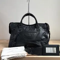 BALENCIAGA The City 115748 Bag Y2k 黒 レザー - メルカリ
