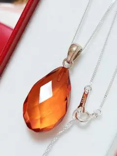 未使用品 pt950 天然シトリン pt850 ネックレス - メルカリ