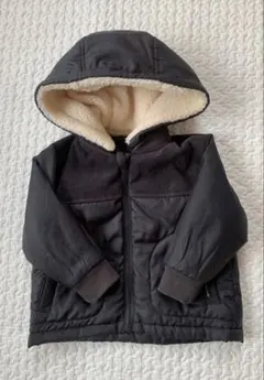 COMME CA ISM ボア中綿ジャケット 80〜90 黒 防寒アウター