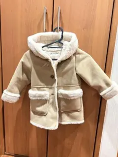 GLOBAL WORK フード付きコート Sサイズ ベージュ