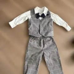 【100cm】キッズ フォーマルスーツ チェック柄
