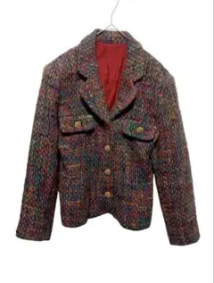 70s〜80s ヴィンテージ カラフル ツイード テーラードジャケット