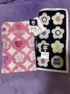 マリークワント タオルハンカチ ファスナー付きタオル 2組セット タグ付き