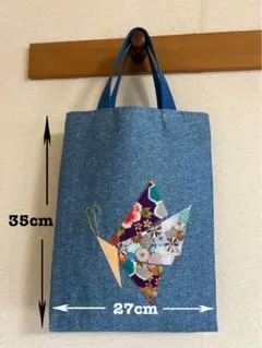 ＊ハンドメイド＊トートバッグ 蝶々と花の刺繍♡