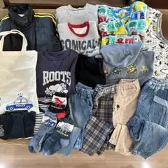 男の子　120cm デニム　アウター　トレーナー　長ズボン　モコモコ　冬