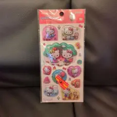 ポップデコパーティー　わたあめカプセルシール　ハローキティ　サンスター文具