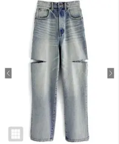 GRL スリットデニムワイドパンツ[cu420]　M