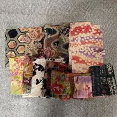和風花柄生地はぎれセット　12枚