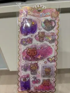 サンリオ　キラキラウォーターinシール　日焼けキティ