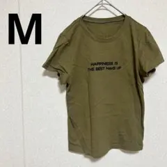 【M 】Dazy オリーブ色 Tシャツ ミニ丈 英字 カーキ　SHEIN