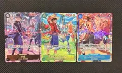 ワンピースカード　ルフィ　エース　サボ　3rd Anniversary set
