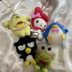 サンリオ マスコット ぬいぐるみ 5点セット ポムポムプリン マイメロディ