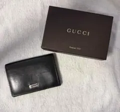 GUCCI 名刺入れ　ブラック　レザー