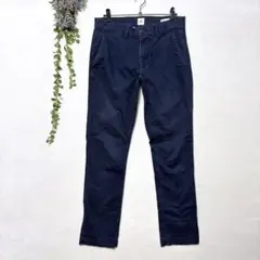 I2010ギャップ✤綿パンツ チノパン メンズS相当 紺 スリムフィット やや薄