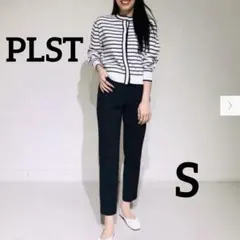 【美品】PLST UVカットレーヨンブレンドクルーネックカーディガン　S