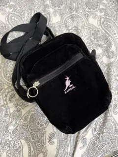 KANGOL ベロア ショルダーバッグ ブラックのサムネイル