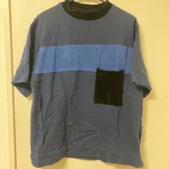 Tube ネイビー 青 ストライプ Tシャツ