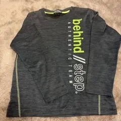 長袖Tシャツ グレー ロゴプリント