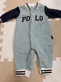 POLO Baby ロンパース 70スタジャン風 裏起毛 カバーオール