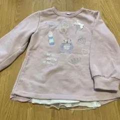 ピンク 長袖カットソー 110