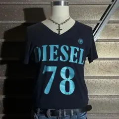 DIESEL Vネック　Tシャツ　ストリート　Y2K グランジ　PUNK