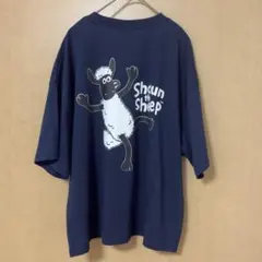 ひつじのショーン Tシャツ ネイビー バックプリントあり