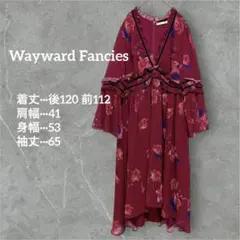 Wayward Fancies フラワープリント ロングドレス ロングワンピース