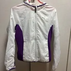 PUMA スポーツジャケット Sサイズ ホワイト/パープル